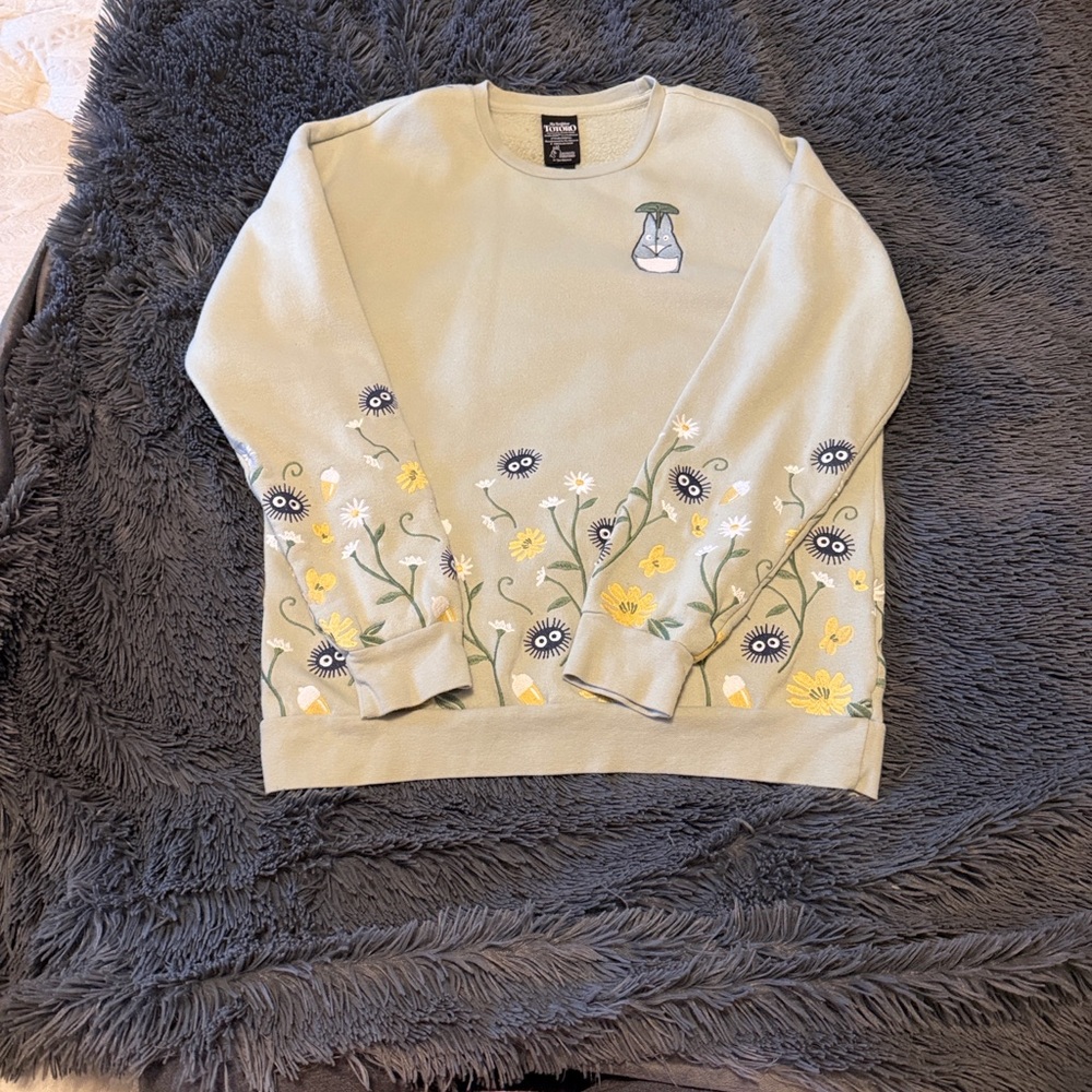 Her Universe Green Floral Embroidered Sweater